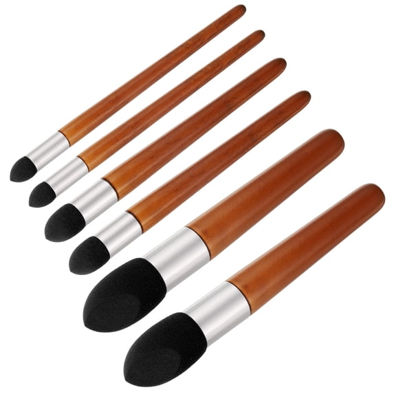 Uxcell 3 Size Blending Stump Artist Blending Sponge Pen, 2 Set Rubbing Sponge Brush for Drawing Correction, Brown Red