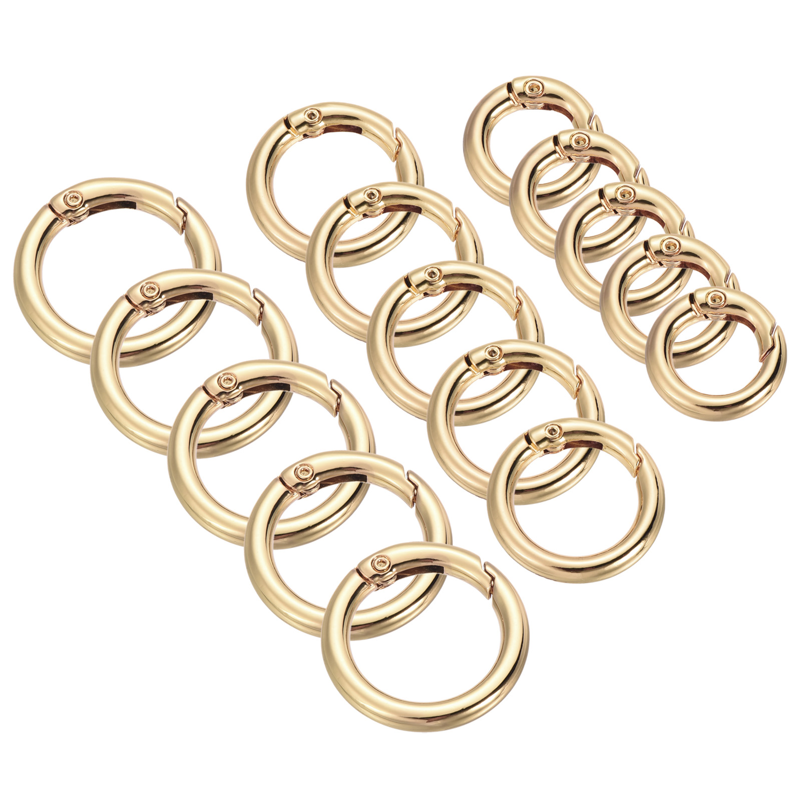 Spring Gate Round Ring Uxcell 3 Size Spring Gate O Rings Round Snap Clip Zinc Alloy for ...