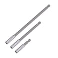 thumbnail image 1 of Uxcell 3 Sizes Magnetic Drill Bit Extension Set 1/4" Shank 1/4" Socket  Bit Extenders, 1 of 5