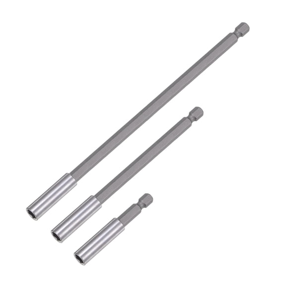 Uxcell 3 Sizes Magnetic Drill Bit Extension Set 1/4" Shank 1/4" Socket  Bit Extenders