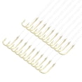 thumbnail image 1 of Uxcell 3# Small Fishing Hooks with 36cm Line, 0.3x0.16 Inch Double Hook Rigs with Barbs Fishing Hook, Gold Tone 20Pcs, 1 of 4
