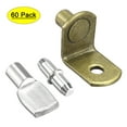 thumbnail image 1 of Uxcell 3 Styles Furniture Bookcase Shelf Support Bracket Pegs 0.2" 0.24" 0.28" Pin with Hole Bronze Tone , 60 Pack, 1 of 7