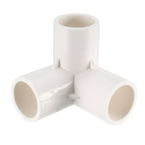 Uxcell Resilient 3 Way Elbow Fitting 0.79" Inner dia Socket Tee Corner Fittings White 10Pcs