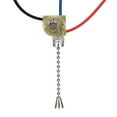 thumbnail image 1 of Uxcell 3 Way Fan Light Switch with Brass/Chrome Pull Chain Knob Chrome White 2 sets, 1 of 5