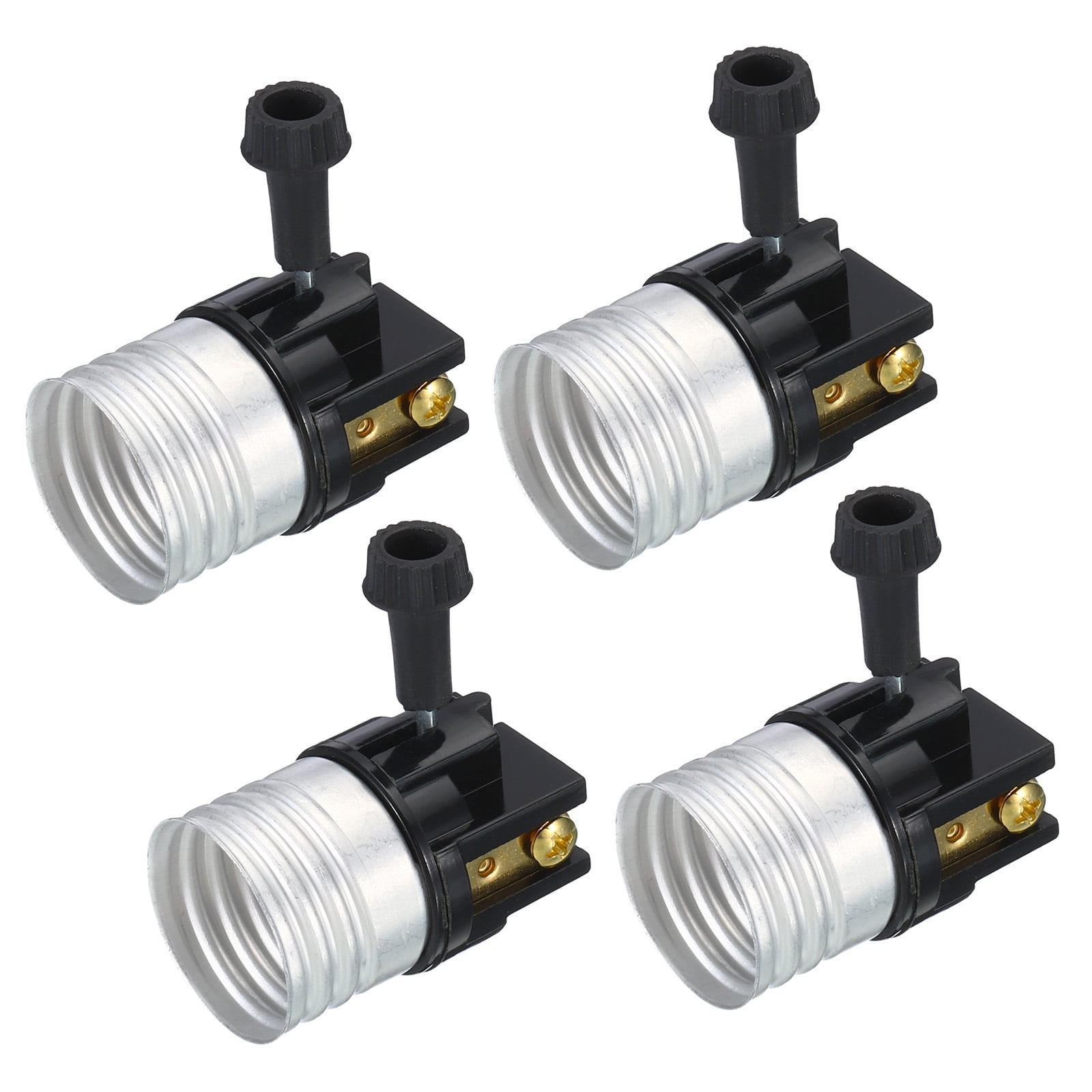 Uxcell 3 Way Lamp Socket Replacement with Turn Switch Knob for E26 Lamp