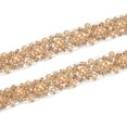 thumbnail image 1 of Uxcell 3 Yards Beaded Crystal Rhinestone Applique for Wedding Sash Belt Hair Clothes Decoration 10mm Champagne Gold, 1 of 6
