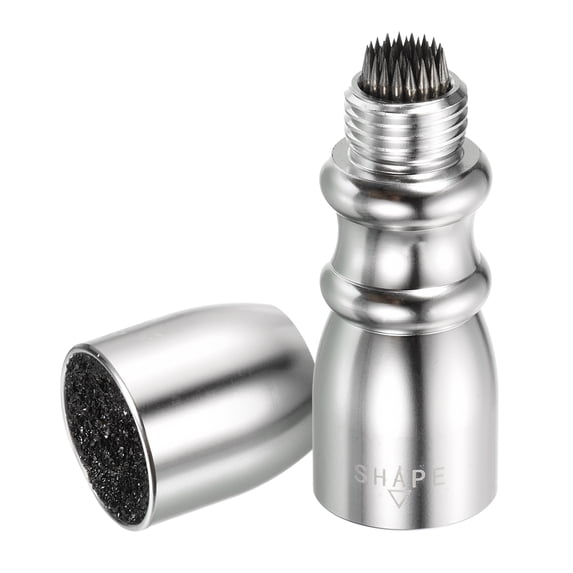 Uxcell 3 in 1 Snooker Billiard Pool Cue Stick Tip Tool Accessories Scuffer/Shaper/Aerator, Silver Tone