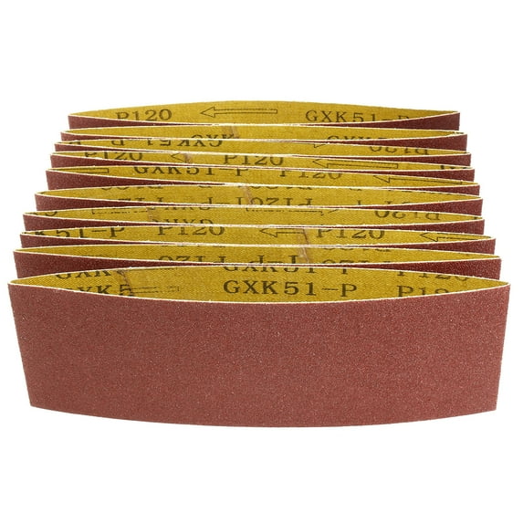 Uxcell 3" x 18" 120 Grit Lapped Joint Aluminum Oxide Sanding Belts 10 Pack