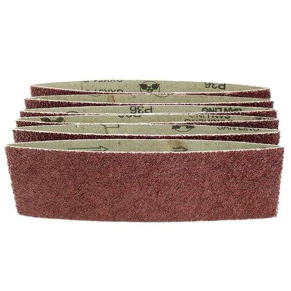 Uxcell 3" x 18" 36 Grit Lapped Joint Aluminum Oxide Sanding Belts 6 Pack