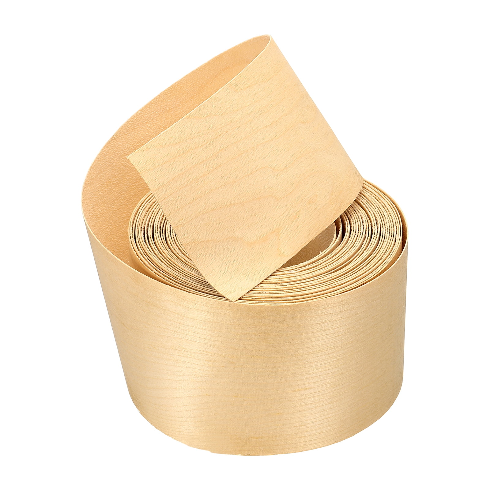 Uxcell 3" x 25 ft Wood Edge Banding, Pre-Glued Iron On Edging Strip, Plywood Wood Grain Repair Tape for Cabinet Repair, Furniture Restoration, Handicraft DIY, Birch