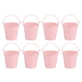 thumbnail image 1 of Uxcell 3"x3" Small Metal Buckets Mini Galvanized Bucket Colorful Easter Buckets Pink 8 Pcs, 1 of 6