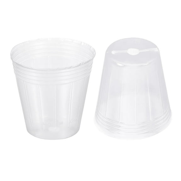 Uxcell 3'' x3'' x2'' Plastic Plant Nursery Pots Flower Starting Container, Clear 40 Pack