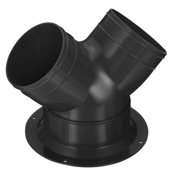 Uxcell 3"x3"x4" Y Reducer Connector 3 Way Duct Splitter Exhaust Pipe Adapter with Flange Black