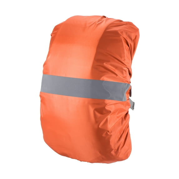 Uxcell 30-40L Waterproof Backpack Rain Cover with Reflective Strap S Orange