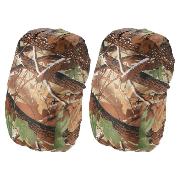 Uxcell 30-40L Waterproof Rucksack Cover, 2 Pack Backpack Rain Cover, M, Leaf Camo