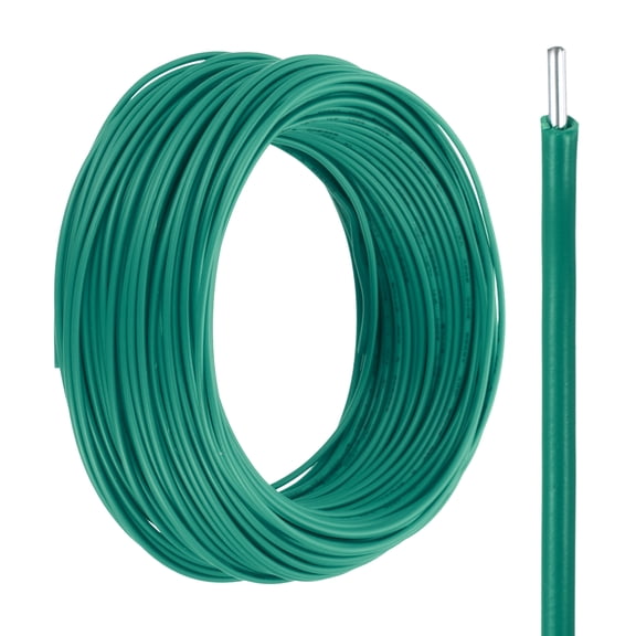 Uxcell 30 Gauge Hook Up Wire 100FT 300V Tinned Copper Electrical Wire, Green