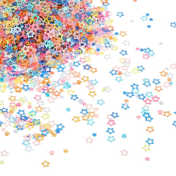 Uxcell 30 Gram Sequins and Spangles for Sewing DIY Arts Crafts Supplies, Mix Colors, Hollow Five-pointed Star, 2Pcs