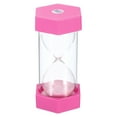 thumbnail image 1 of Uxcell 30 Min Sand Timer, Hexagon  with Plastic Cover, Count Down Sand Clock Glass Pink, 1 of 5