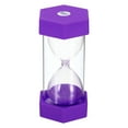 thumbnail image 1 of Uxcell 30 Min Sand Timer,Hexagon with Plastic Cover,Count Down Sand Clock Glass Purple, 1 of 5