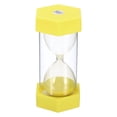 thumbnail image 1 of Uxcell 30 Min Sand Timer,Hexagon with Plastic Cover,Count Down Sand Clock Glass Yellow, 1 of 5