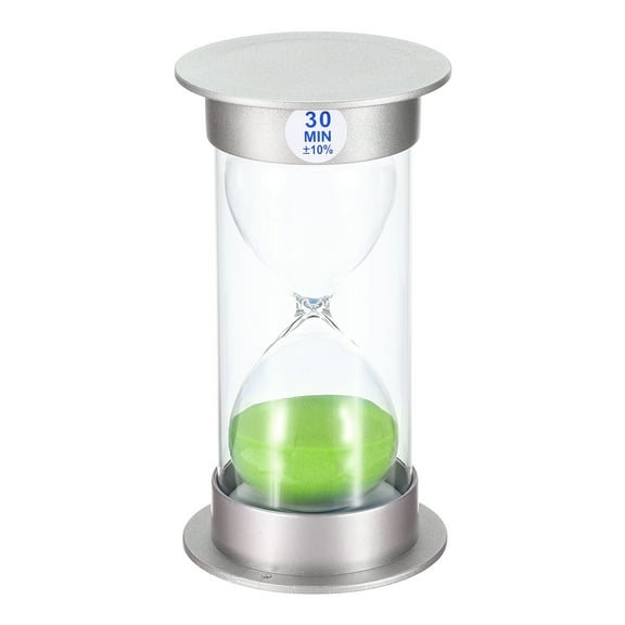 Uxcell 30 Minute Sand Timer, Sandy Clock, Count Down Sand Glass, Green Sands
