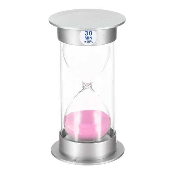 Uxcell 30 Minute Sand Timer, Sandy Clock, Count Down Sand Glass, Pink Sands