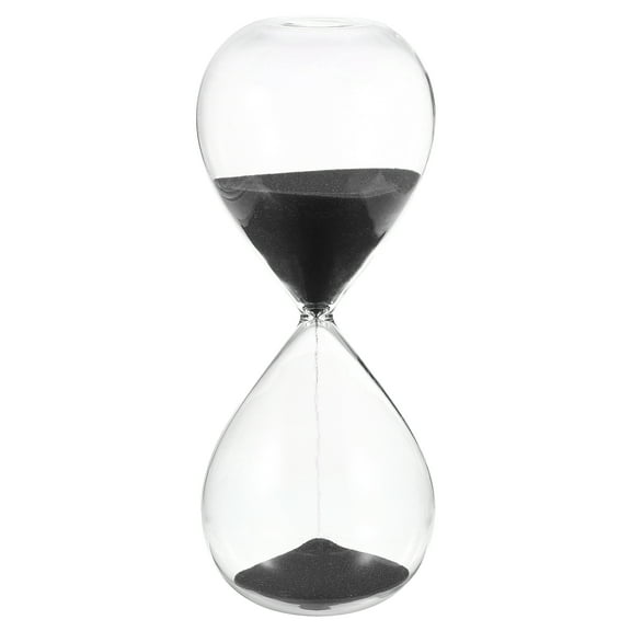 Uxcell 30 Minutes Sand Timer, Sand Watch Hour Glass Sandglass Timer Clock for Living Room Home Office Restaurant Decoration, Black