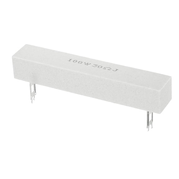 Uxcell 30 Ohm Ceramic Cement Resistor, 100W Power Wirewound Horizontal Cement Resistor Kit Tolerance 5% for Audio Equipment Power Adapters Frequency Divider Circuit Board