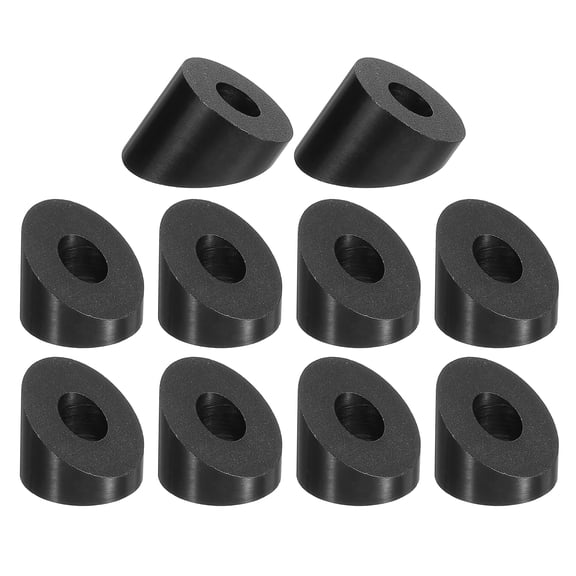 Uxcell 30 Pack 1/4 Inch 33 Degree Angle Beveled Washer, Black