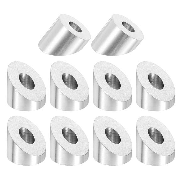 Uxcell 30 Pack 1/4 Inch 37 Degree Angle Beveled Washer, Silver