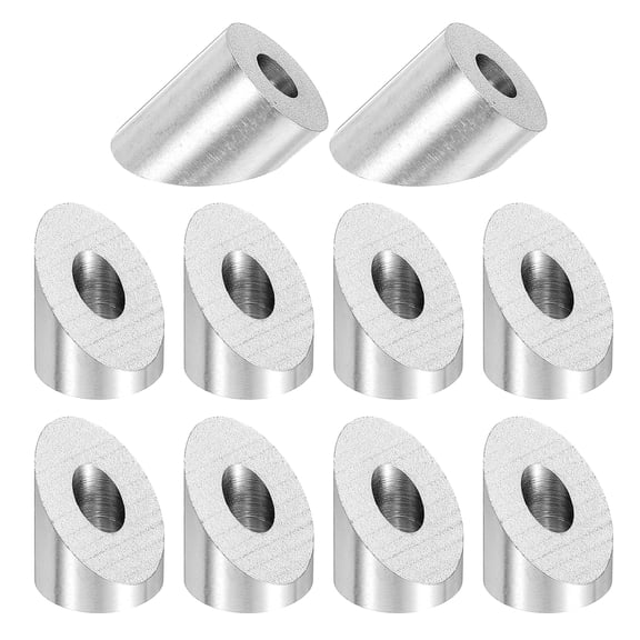 Uxcell 30 Pack 1/4 Inch 45 Degree Angle Beveled Washer, Silver