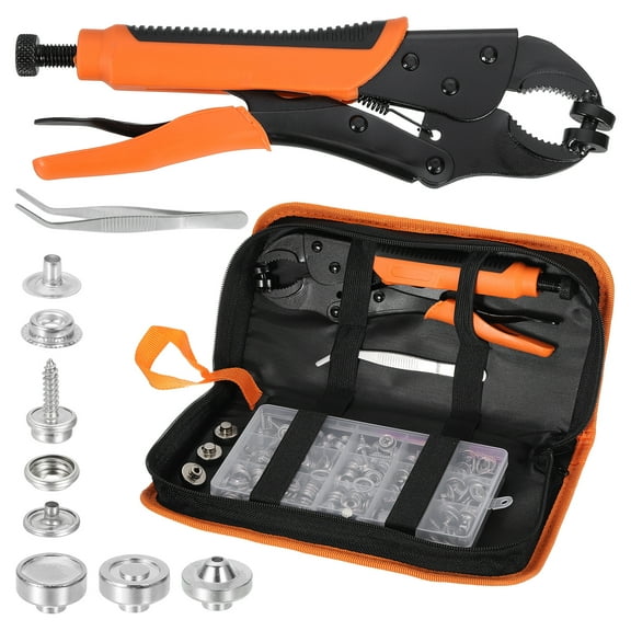 Uxcell 30 Pack Canvas Snap Kit, Fastener Tool Marine Grade Boat Canvas Snaps Heavy Duty Snap, Silver