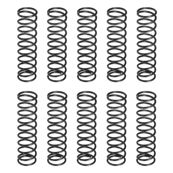 Uxcell 30 Pack Compression Spring, 12mm OD, 1.2mm Wire Size, 45mm Free Length, Spring Steel Construction Extended Mechanical Compression Springs for Shop and Home Repairs, Black