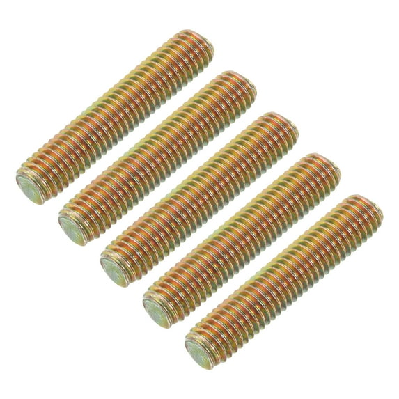 Uxcell 30 Pack Fully Threaded Rod, M8-1.25x40mm Carbon Steel Long Thread Screw