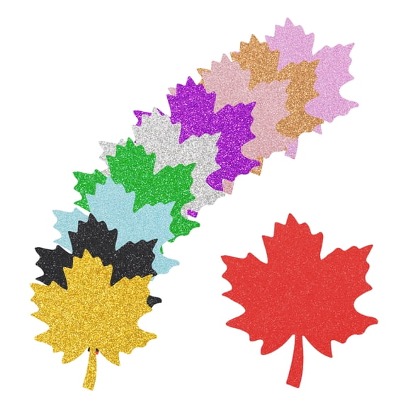 Uxcell 30 Pack Maple Leaf Cutouts Paper Bulletin Board Decorations Multi-Color 3.4x3.4"