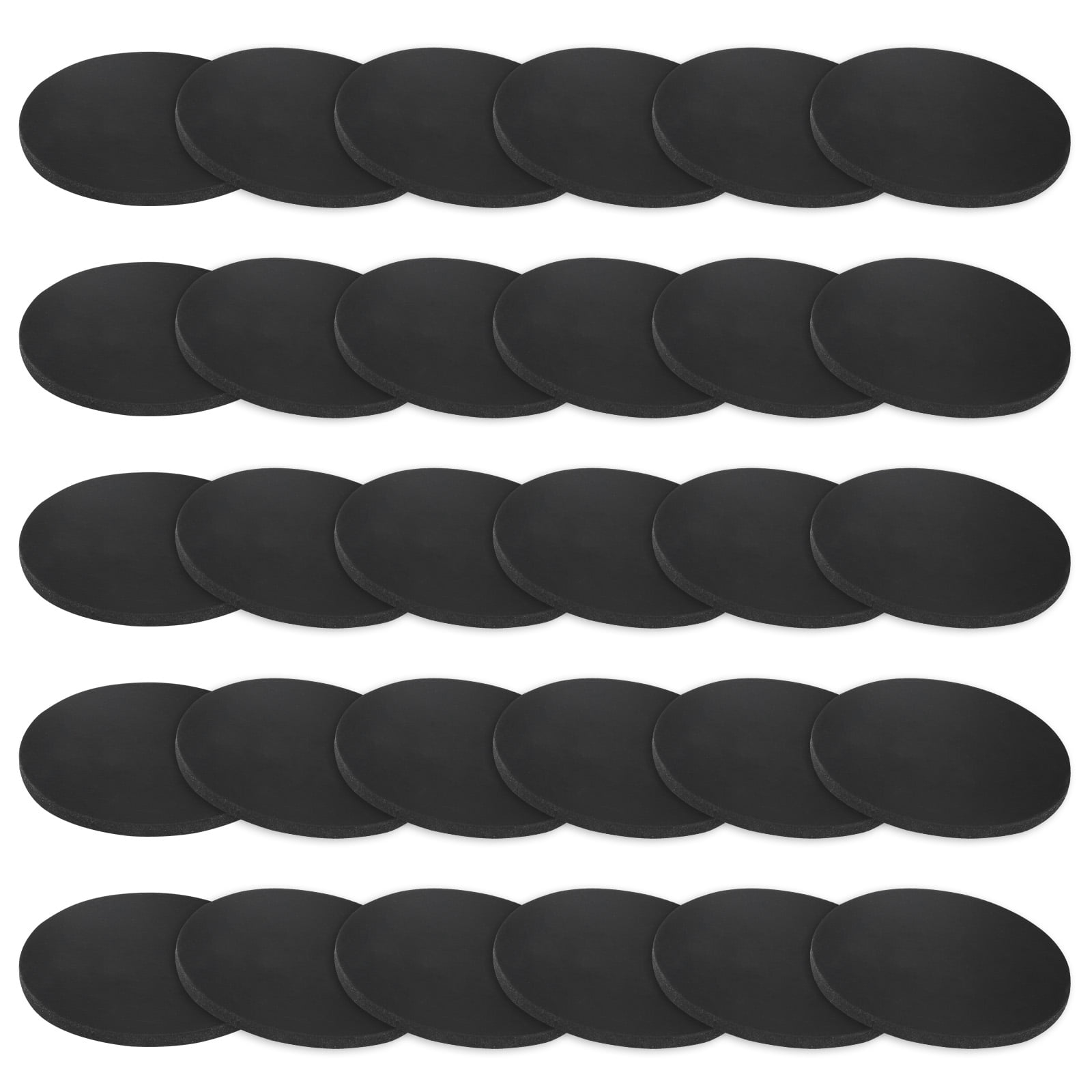 Uxcell 30-Pack Rubber Solid Discs Washers 50mm OD x 3mm Thick for HVAC Black