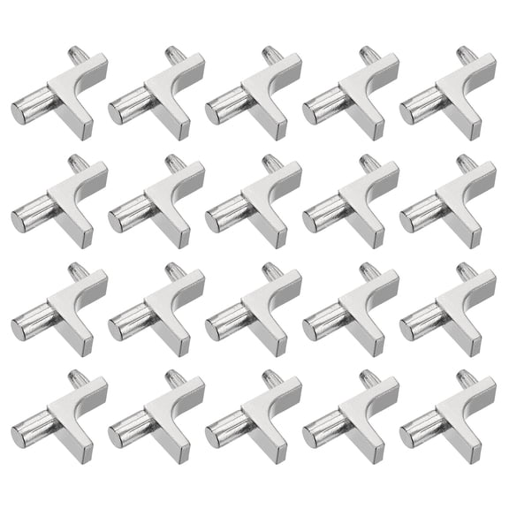 Uxcell 30 Pack Shelf Support Pegs, 7.5mm Pin Length Zinc Alloy Shelf Peg E, Nickel Color