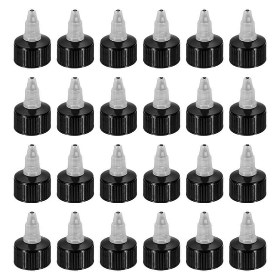 Uxcell 30 Pack Twist Top Cap 28/410 Black Dispensing Squeeze Bottles Replacements Caps
