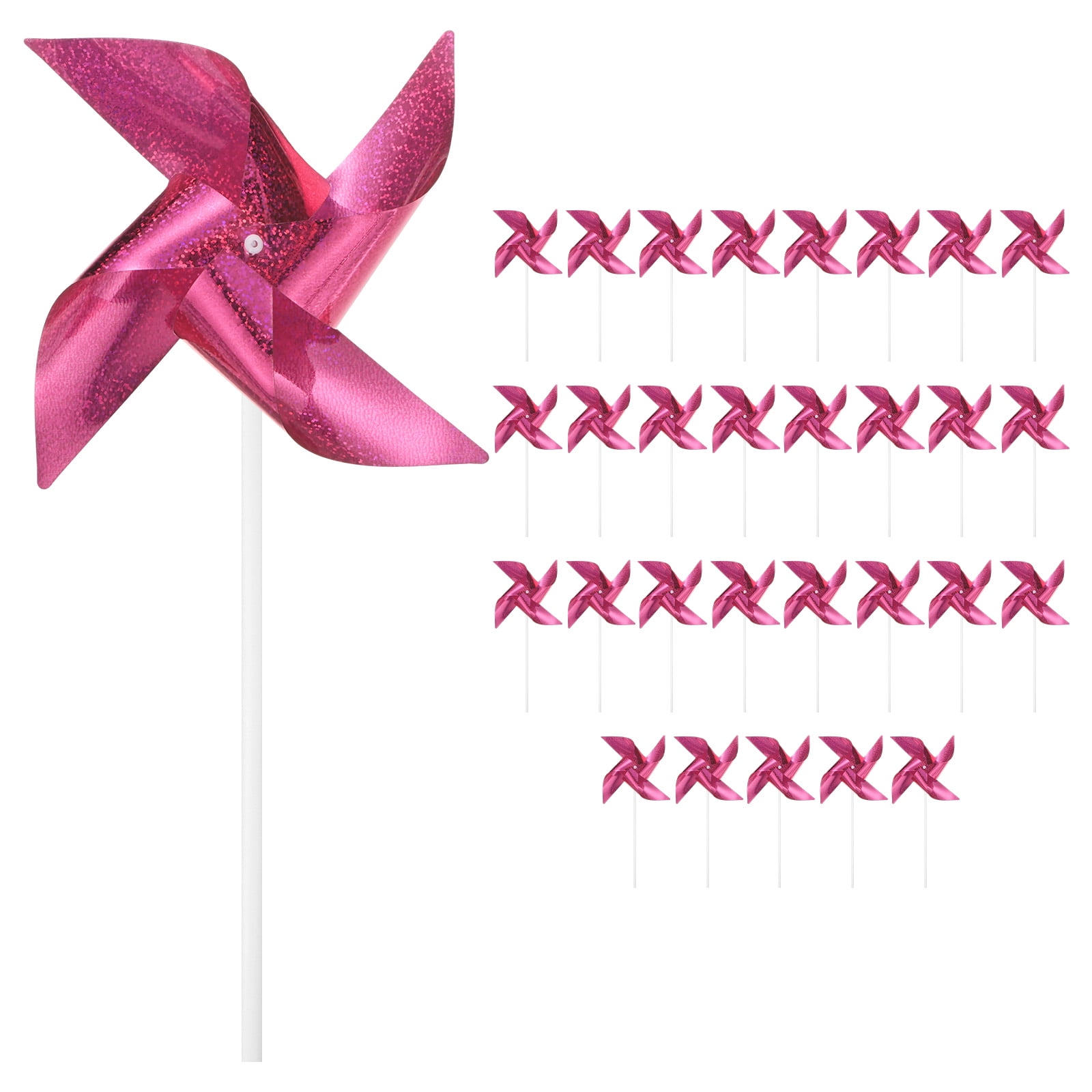 Uxcell 30-Pack Wind Spinner Sparkly Lawn Pinwheels, 9 Inch Plastic ...