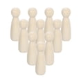 thumbnail image 1 of Uxcell 30 Pack Wood Peg Dolls 3.54 Inch Female Unfinished Natural Wooden Figures, 1 of 6