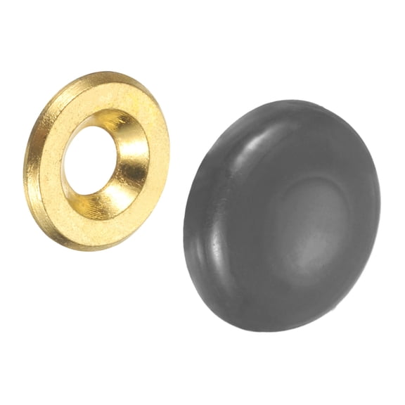 Uxcell 30 Pcs 16.8mm Decorative Caps Cover Nails, Zinc Alloy Screw Covers Caps, Grey