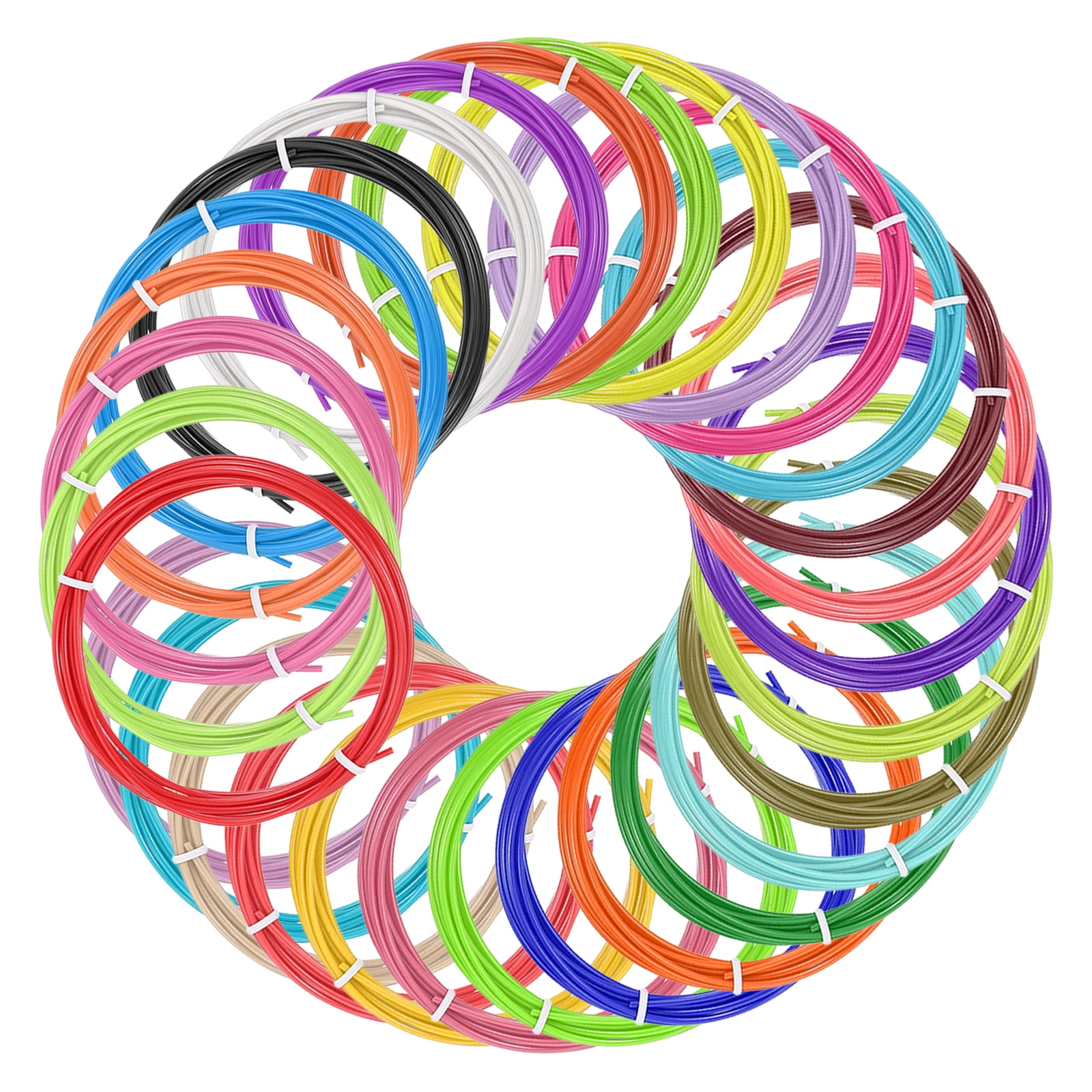 Uxcell 30 Pcs 3D Pen Filament, 1.75mm Dia 9.8ft Length PLA 3D Printing Pen Filament Refills for 1.75mm 3D Printing Pen, 30 Colors