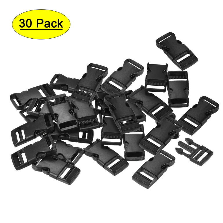 Uxcell 30 Pcs 5/8 Straps Plastic Sewing Fasteners Quick Release Buckle  Secure Clasp Black
