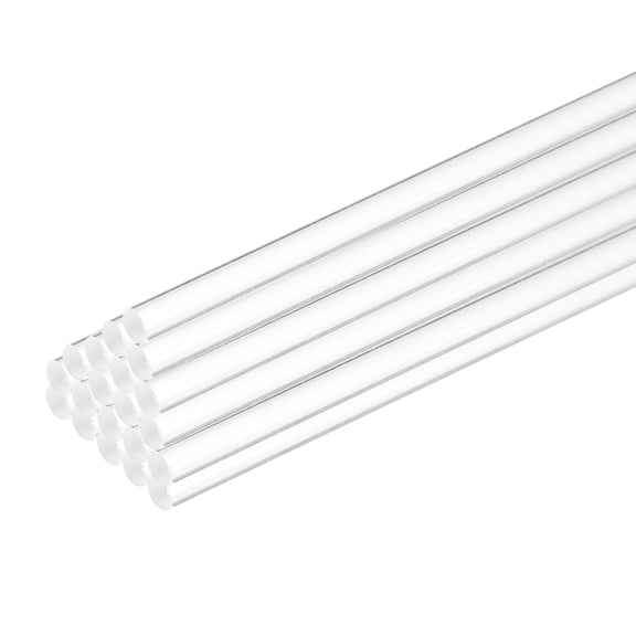 Uxcell 30 Pcs Acrylic Round Rods 5/32" x 12" Clear Acrylic Dowel Rods Sticks Acrylic Plastic Sticks Strip- 4mm x 300mm