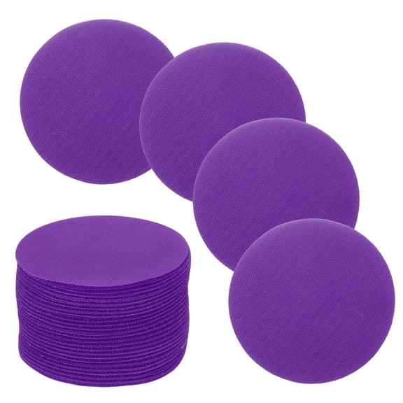 Uxcell 30 Pcs Carpet Spot Markers, 4 Inch Non-Slip Rubber Agility Markers for Classroom Carpet, Circles Spots Dots for Football, Basketball Training Markers, Purple