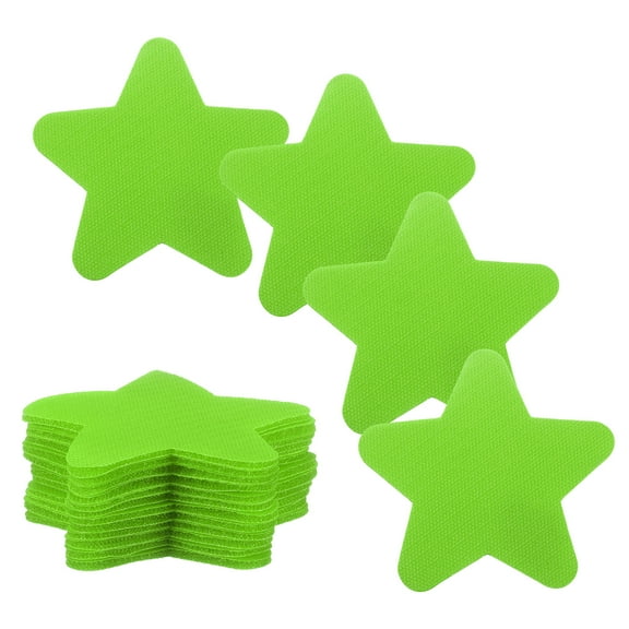 Uxcell 30 Pcs Carpet Spot Markers, 4 Inch Non-Slip Rubber Agility Markers for Classroom Carpet, Stars Spots Dots for Football, Basketball Training Markers, Green