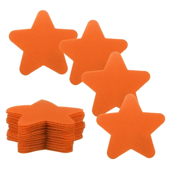 Uxcell 30 Pcs Carpet Spot Markers, 4 Inch Non-Slip Rubber Agility Markers for Classroom Carpet, Stars Spots Dots for Football, Basketball Training Markers, Orange