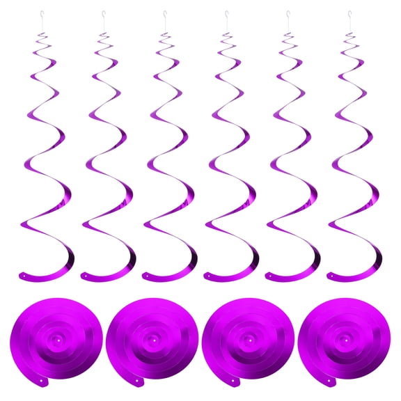 Uxcell 30 Pcs Dark Purple Party Hanging Single Strip Hanging Decorations for Birthday Party with Hang Tag String,Hook
