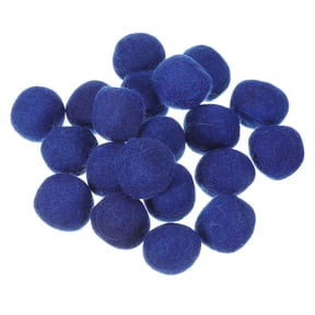 Uxcell 20 Pcs Wool Felt Balls Beads, 1.2 Inch Felt Pom Poms for Crafts, Handmade Pompoms Bulk Small Bead for Nursery Handicrafts and DIY Art Decoration, Navy Blue