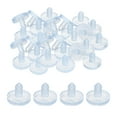 thumbnail image 1 of Uxcell 30 Pcs Glass Table Top Bumpers with Stem, 22mm/0.87" Clear Furniture Pads for 7.5mm/0.3" Hole, 1 of 7